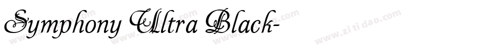 Symphony Ultra Black字体转换
